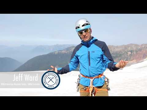 Roping up for glacier travel