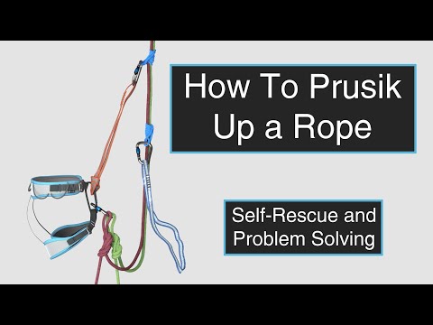 Ascending a rope with prusiks