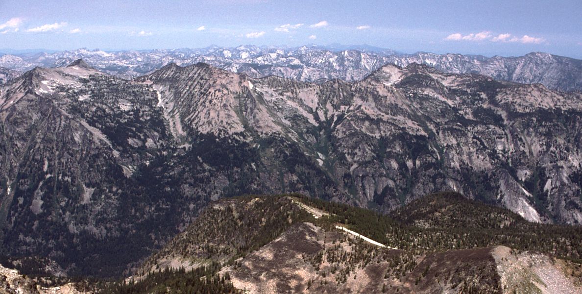 Bitterroot Range viewed from the Bitterroot Valley — the range hosting Blodgett Canyon — via Wikimedia Commons